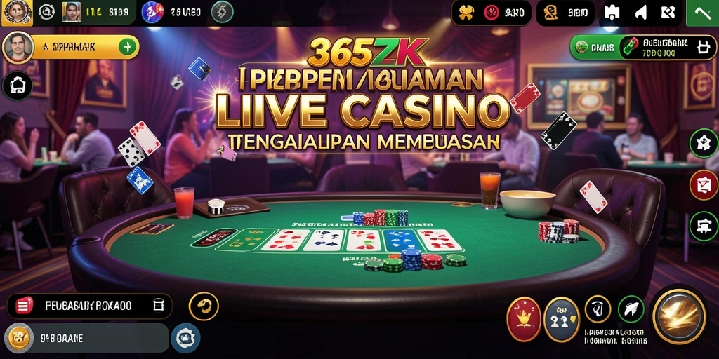 Tampilan menarik dari gameplay Live Casino di 365ZK.
