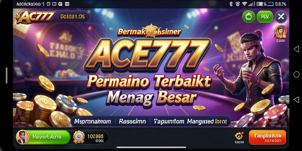 Tampilan menarik dari permainan Kasino ACE777 dengan berbagai pilihan permainan.