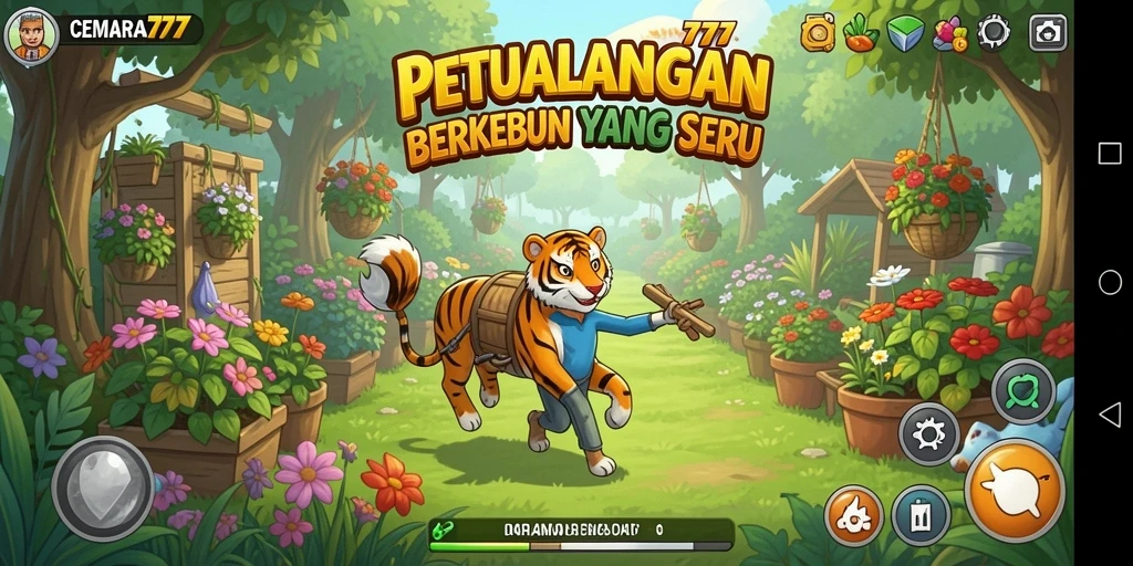 Tampilan gameplay yang menarik dan penuh warna dari kebun CEMARA777.