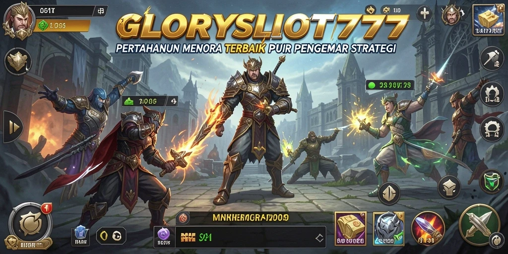 Gameplay seru GLORYSLOT777 dalam Tower Defense menampilkan pertahanan yang strategis.