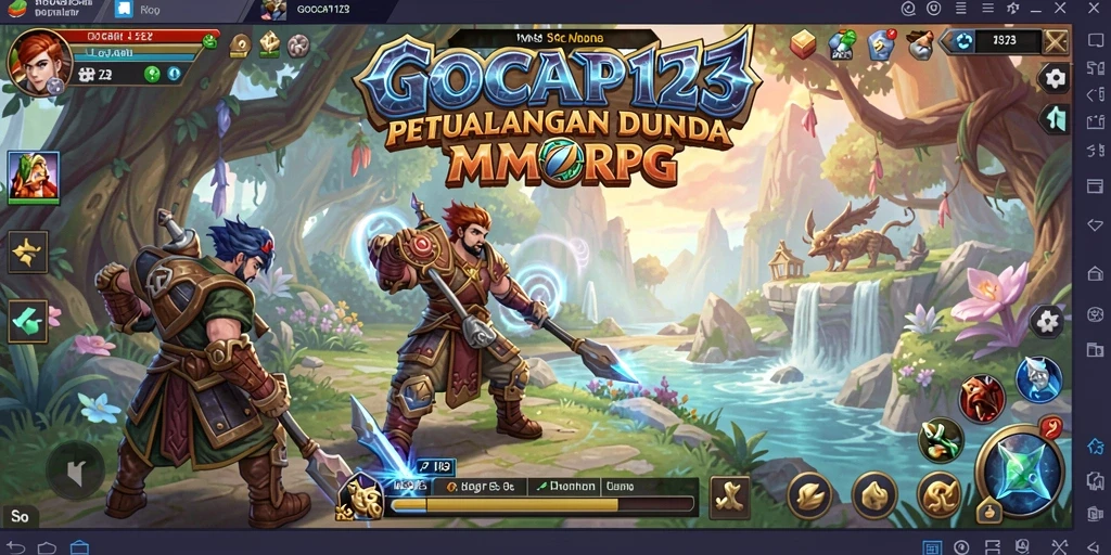 Tampilan gameplay mendebarkan GOCAP123 menampilkan pertempuran epik.