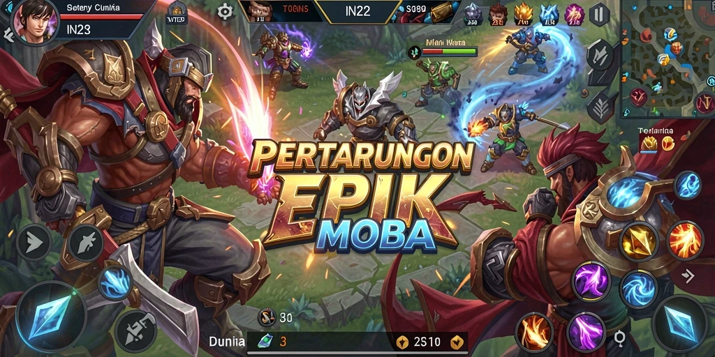 Tampilan utama gameplay IN22 yang mendebarkan dan penuh aksi.