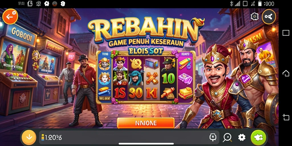 Tampilan menarik gameplay REBAHIN dengan fitur slot yang mengasyikkan.