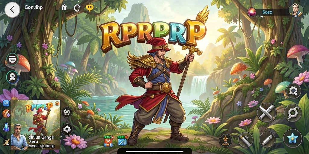 Tampilan gameplay seru saat menjelajahi dunia RPRPRP yang luas.