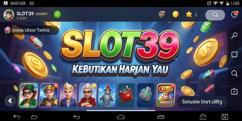 Tangkapan layar utama SLOT39 menampilkan antarmuka yang intuitif dan fitur utilitas yang bermanfaat.