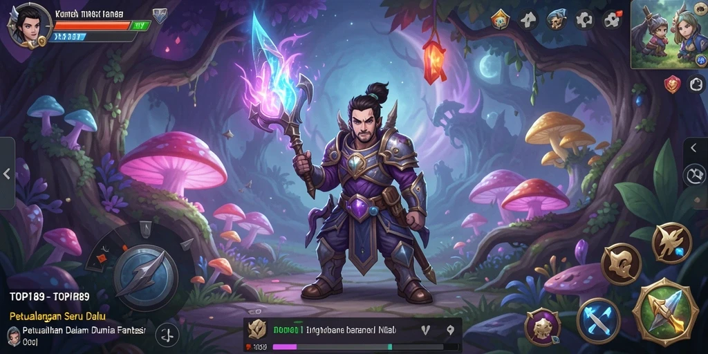 Screenshot gameplay TOPI189 menampilkan karakter menjelajahi dunia yang menakjubkan.